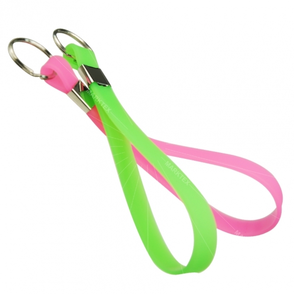 Silicone Loop debossed Promotional Keyrings