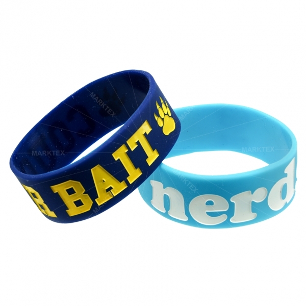 Silicone deboss-fill wristbands