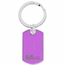Zinc alloy dog tag keychain